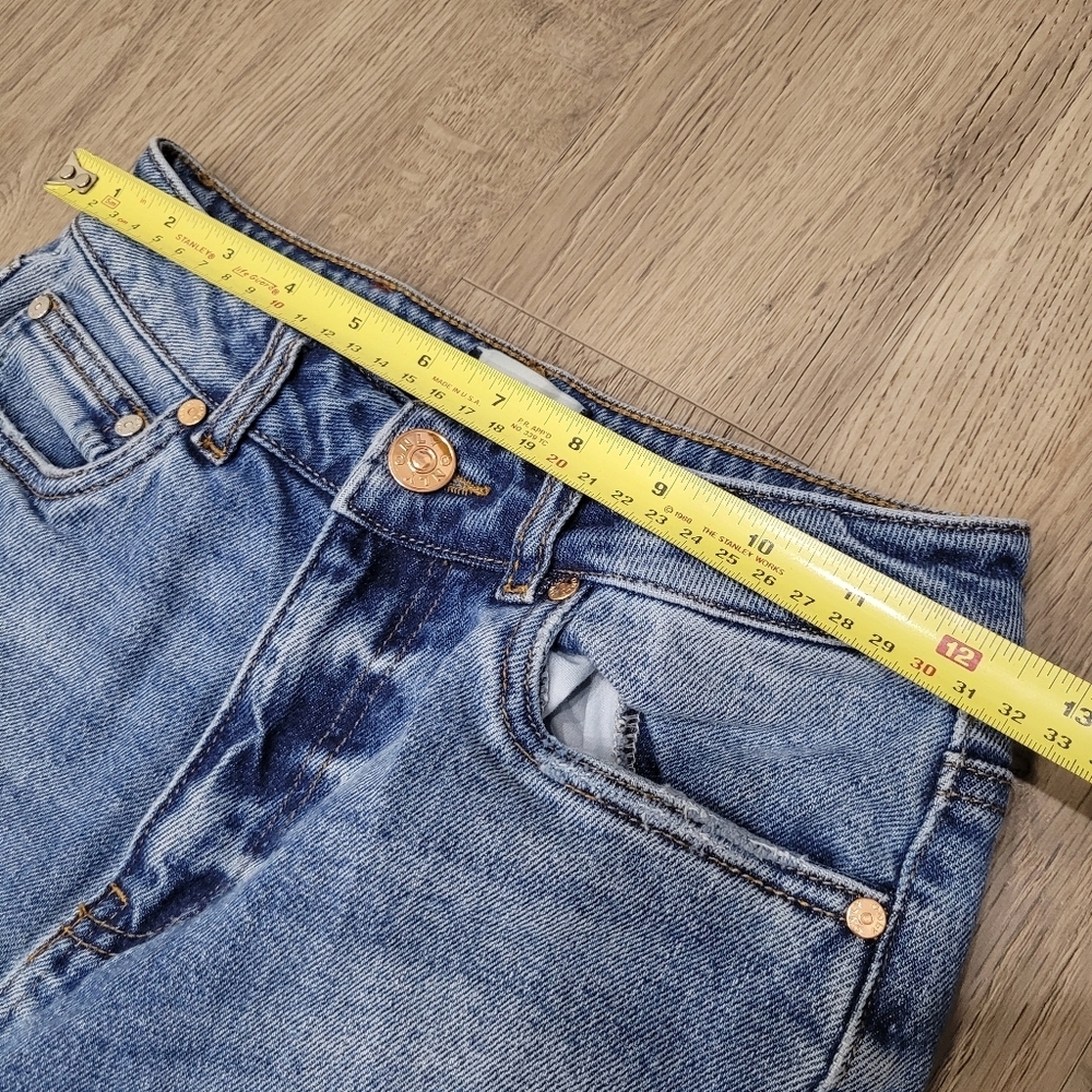 ONLY Erin High Waisted Straight Blue Jeans Size: 25 - Picture 10 of 13